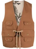 Engineered Garments Fowl V-neck waistcoat - Brown