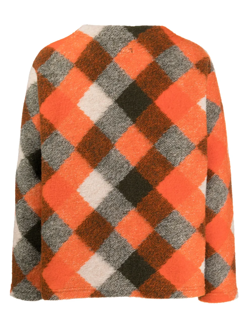 Engineered Garments Geruit geborsteld vest - Oranje