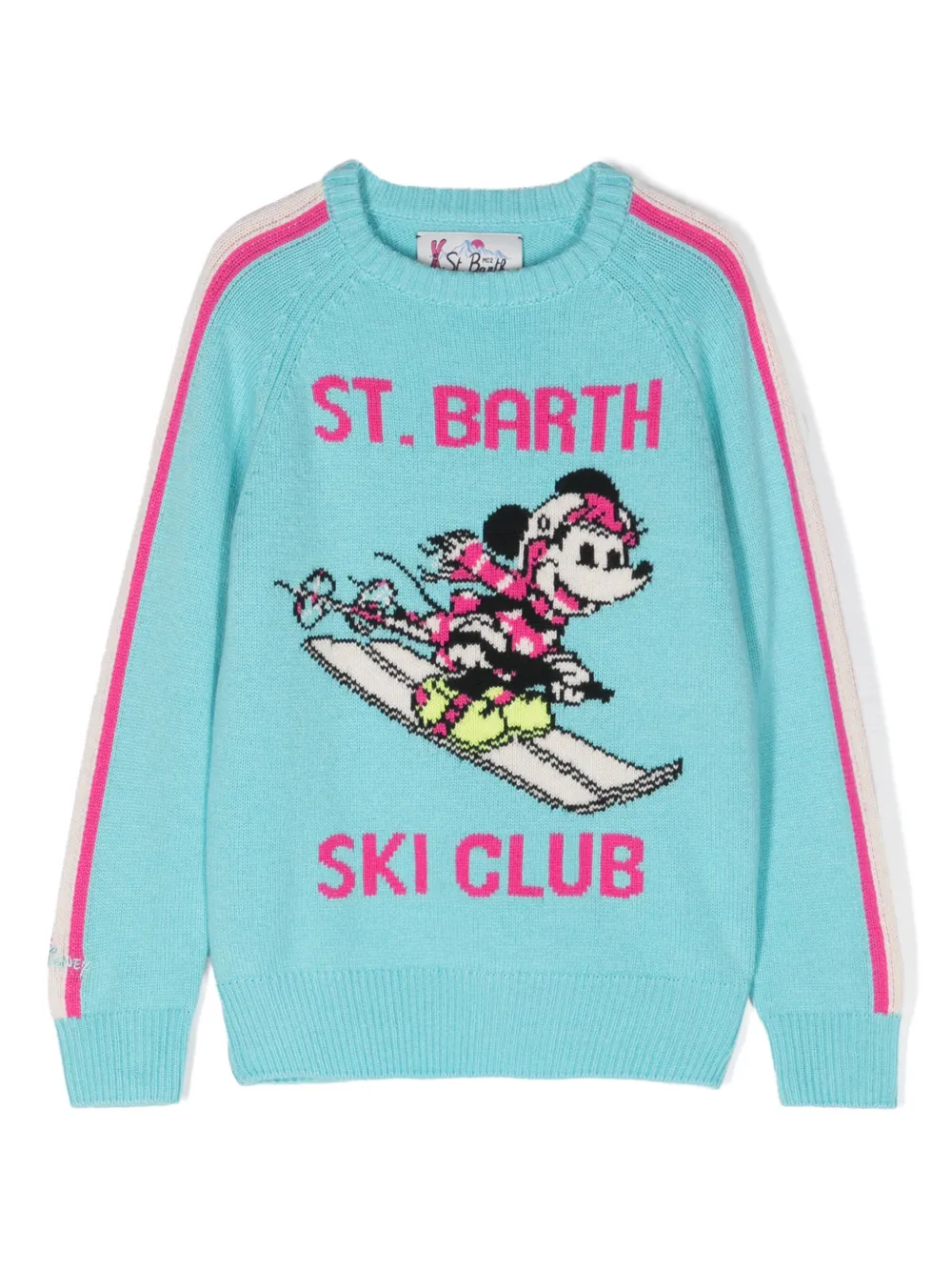 MC2 Saint Barth Kids x Disney Minnie Ski Club intarsia gebreid Blauw