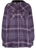 ROTATE BIRGER CHRISTENSEN hooded flannel shirt jacket - Purple
