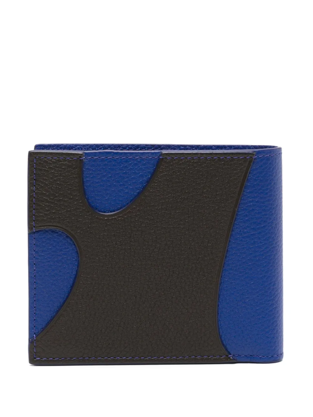 Ferragamo Leren portemonnee met vlakken - Bruin