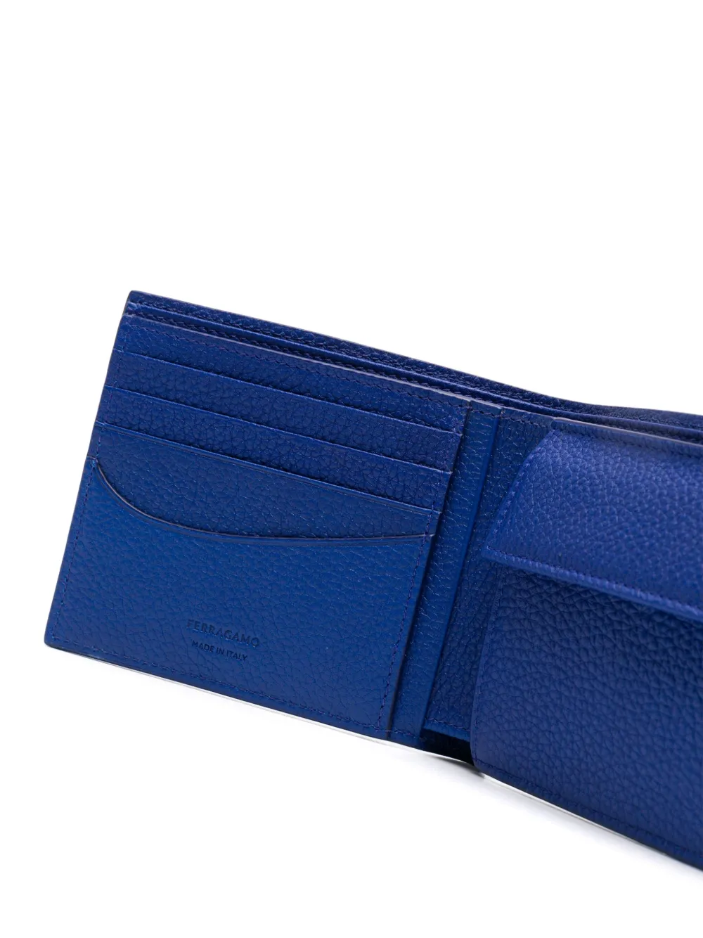 Ferragamo Panelled Bi-fold Leather Wallet In Brown