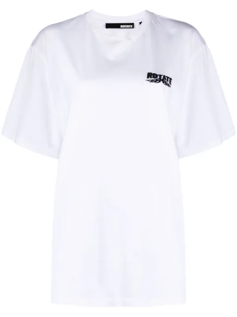 ROTATE BIRGER CHRISTENSEN Enzyme logo-embroidered T-shirt
