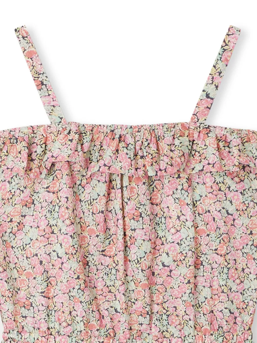 Shop Bonpoint Agrume Floral-print Playsuit In Pink