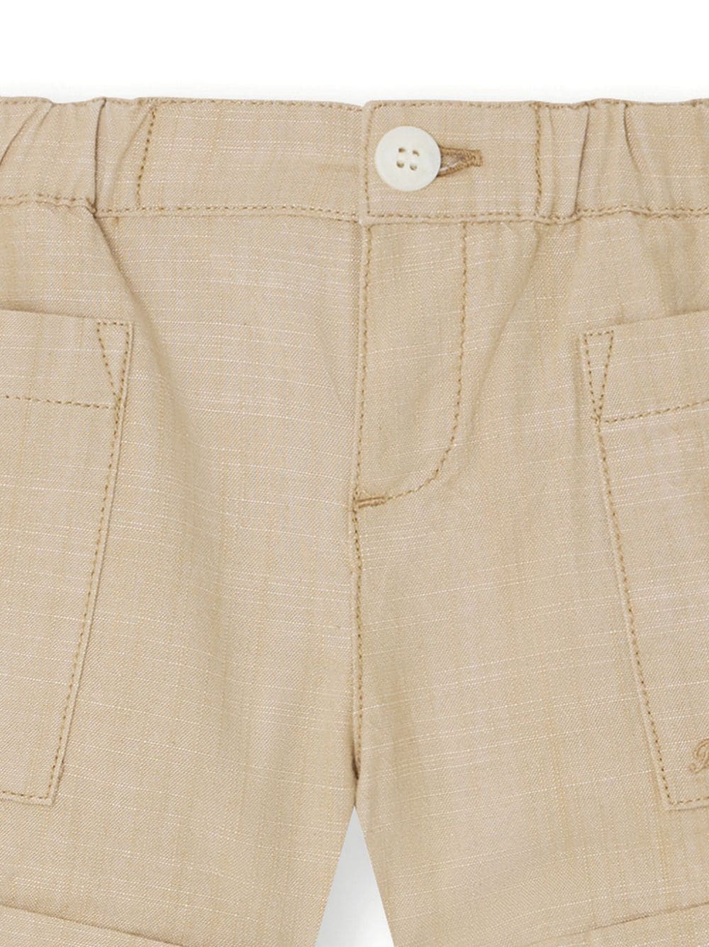 Shop Bonpoint Nateo Cotton Shorts In Neutrals