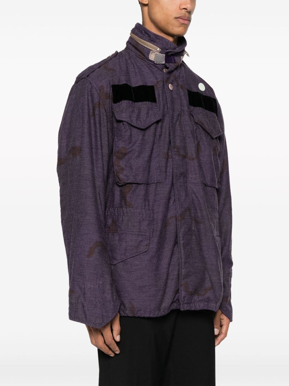 Shop Oamc Re:work Field Cotton Lightweight Jacket In Purple