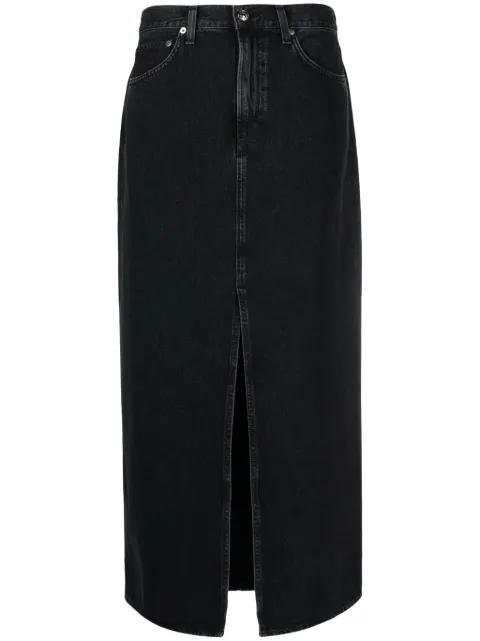 AGOLDE mid-rise denim skirt