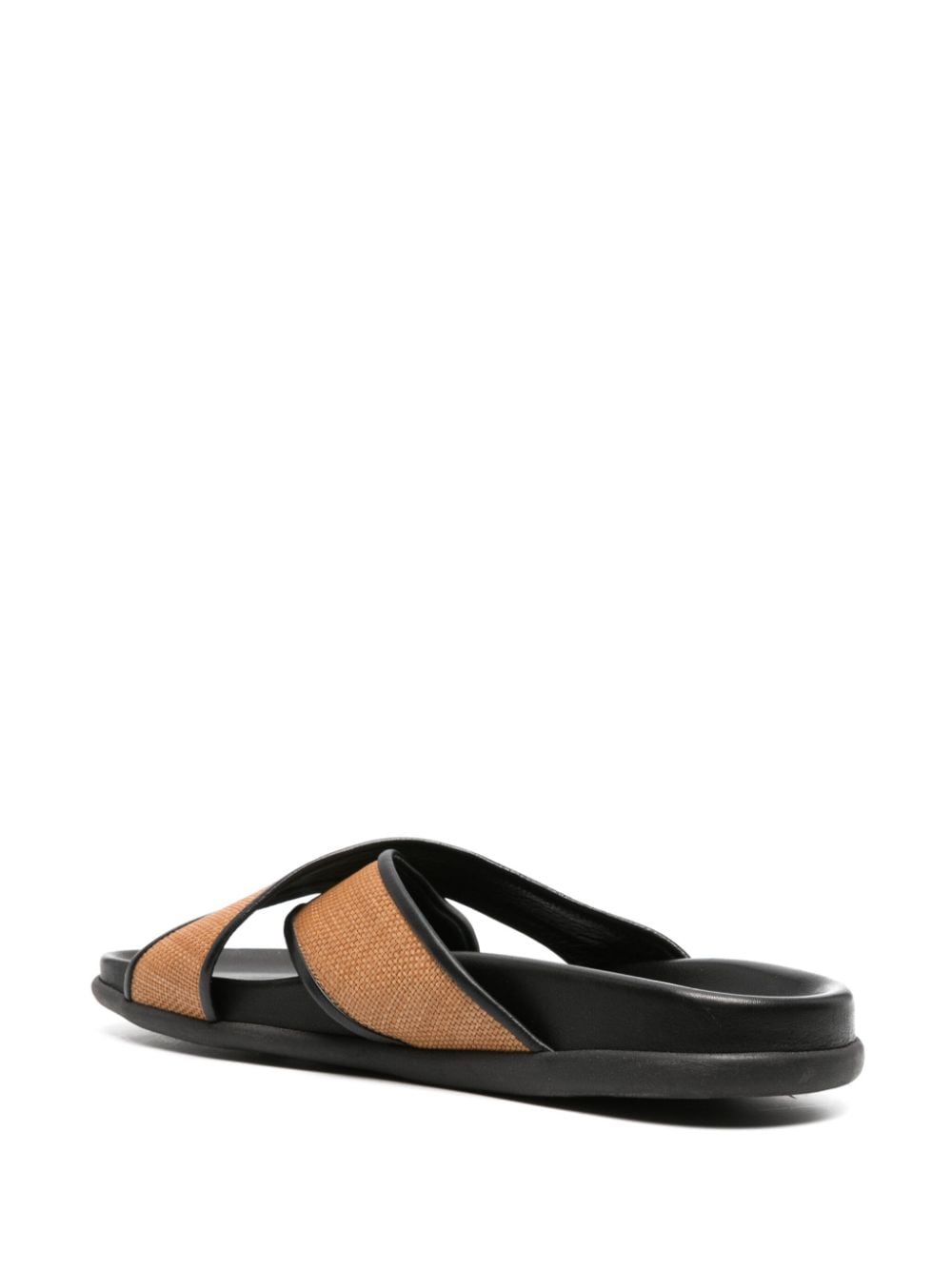 Shop Ancient Greek Sandals Thais Flat Leather Sandals In Schwarz