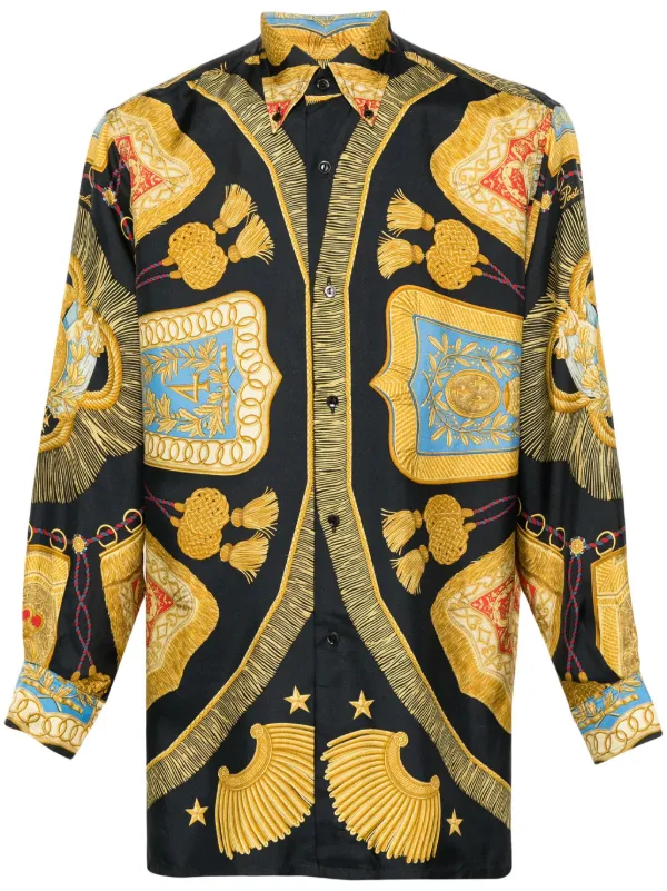 【HERMES】1990s All Pattern Silk L/S Shirt 22245896_52394794_600.jpg