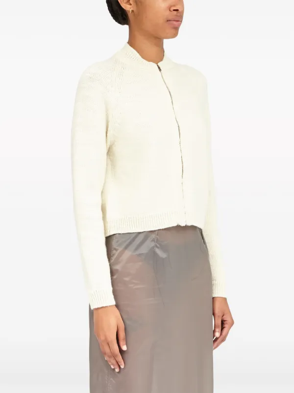 Cream cropped cardigan store