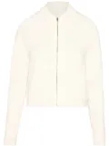 Maison Margiela ribbed-knit wool cropped cardigan - White