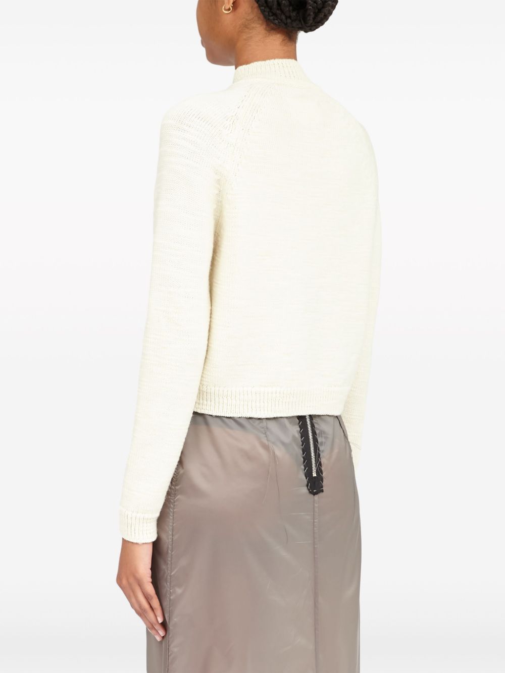 Maison Margiela ribbed-knit wool cropped cardigan Women