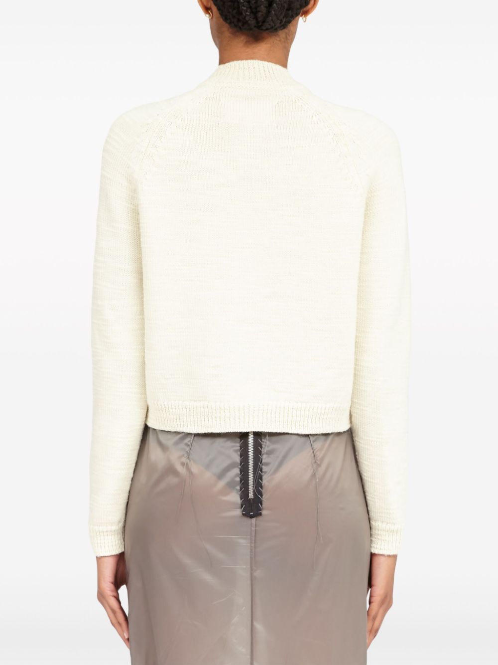 Maison Margiela ribbed-knit wool cropped cardigan Women