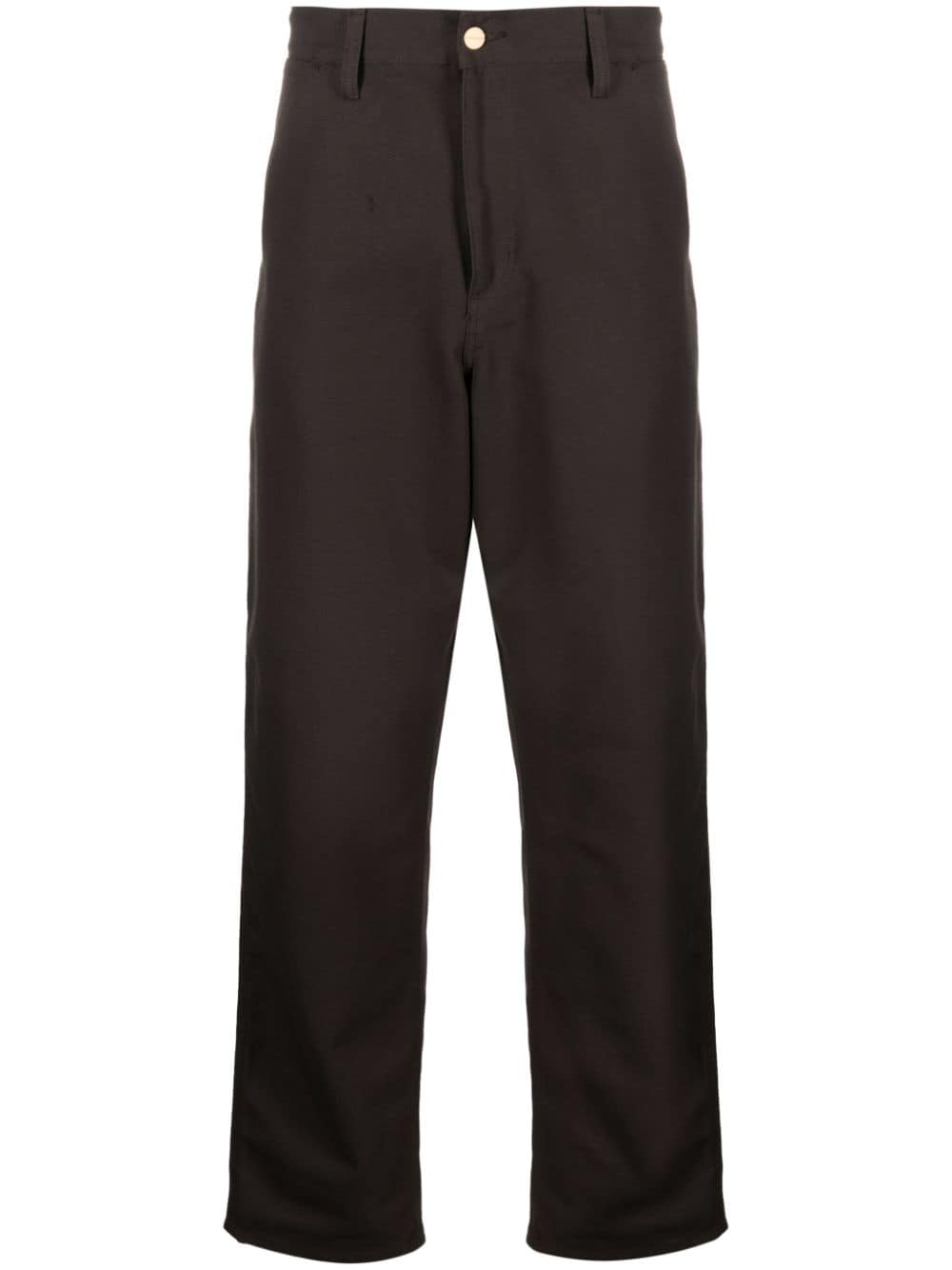 Shop Carhartt Single Knee Straight-leg Trousers In Brown