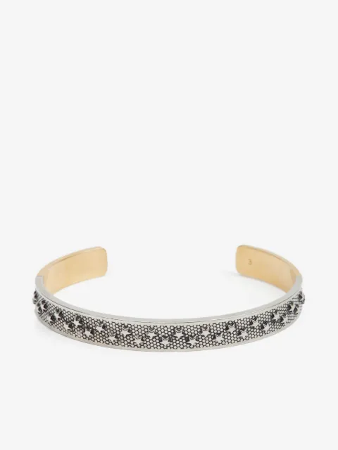 Maison Margiela Star-pattern textured cuff bracelet