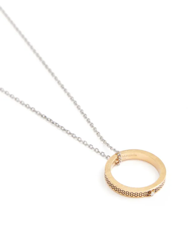 Maison Margiela Star-logo Ring Pendant Necklace | Gold Maison Margiela Star-logo Ring Pendant Necklace | Gold