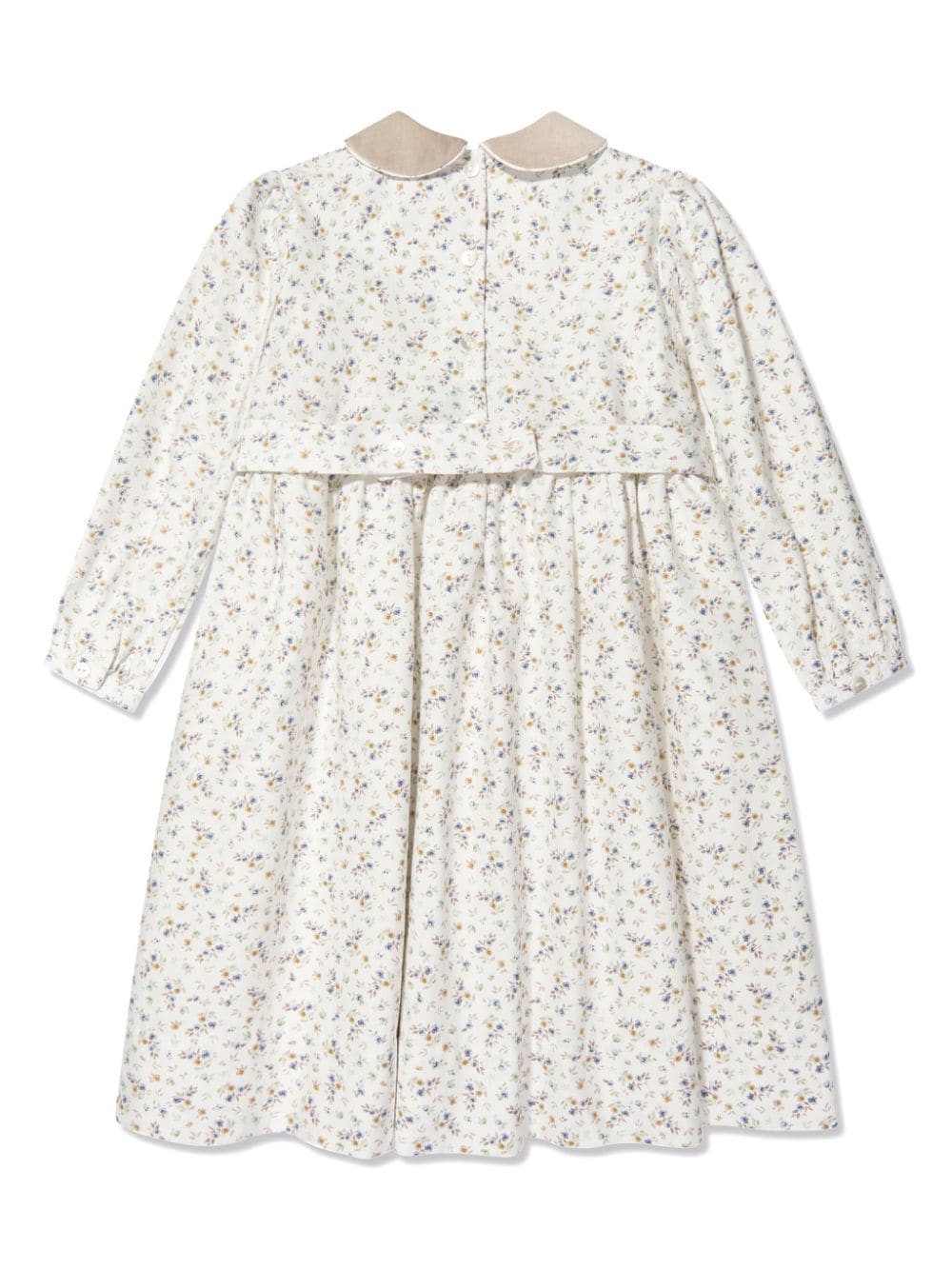 Sarah Louise floral-print panelled midi dress - Beige