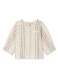 Bonpoint Gauguin striped cotton blouse - Neutrals