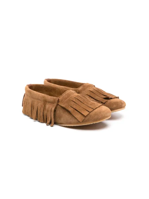 Eli1957   fringe-detailed suede moccasins
