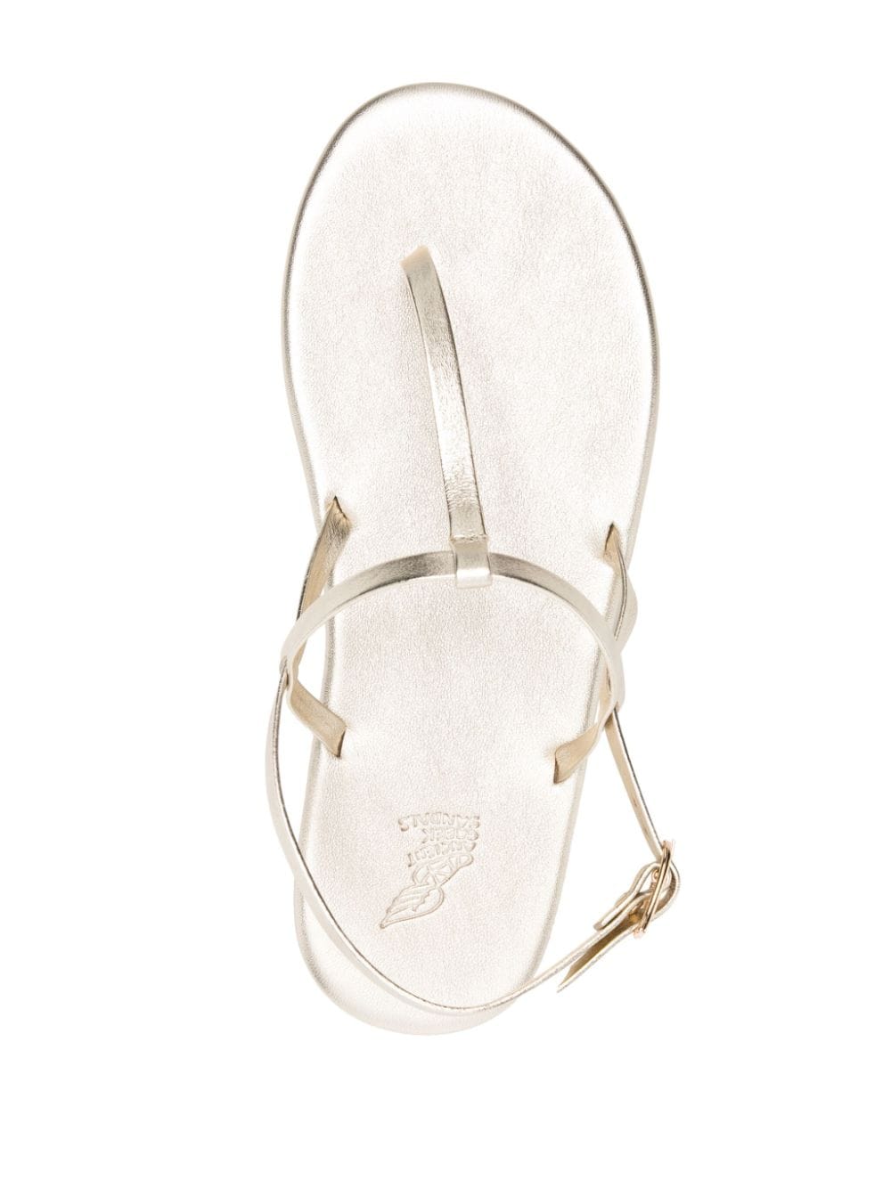 Shop Ancient Greek Sandals Lito Leather Thong Sandals In Gold
