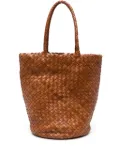DRAGON DIFFUSION Jacky woven tote bag - Brown