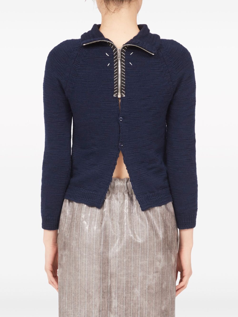 Maison Margiela zip-embellished wool jumper Women