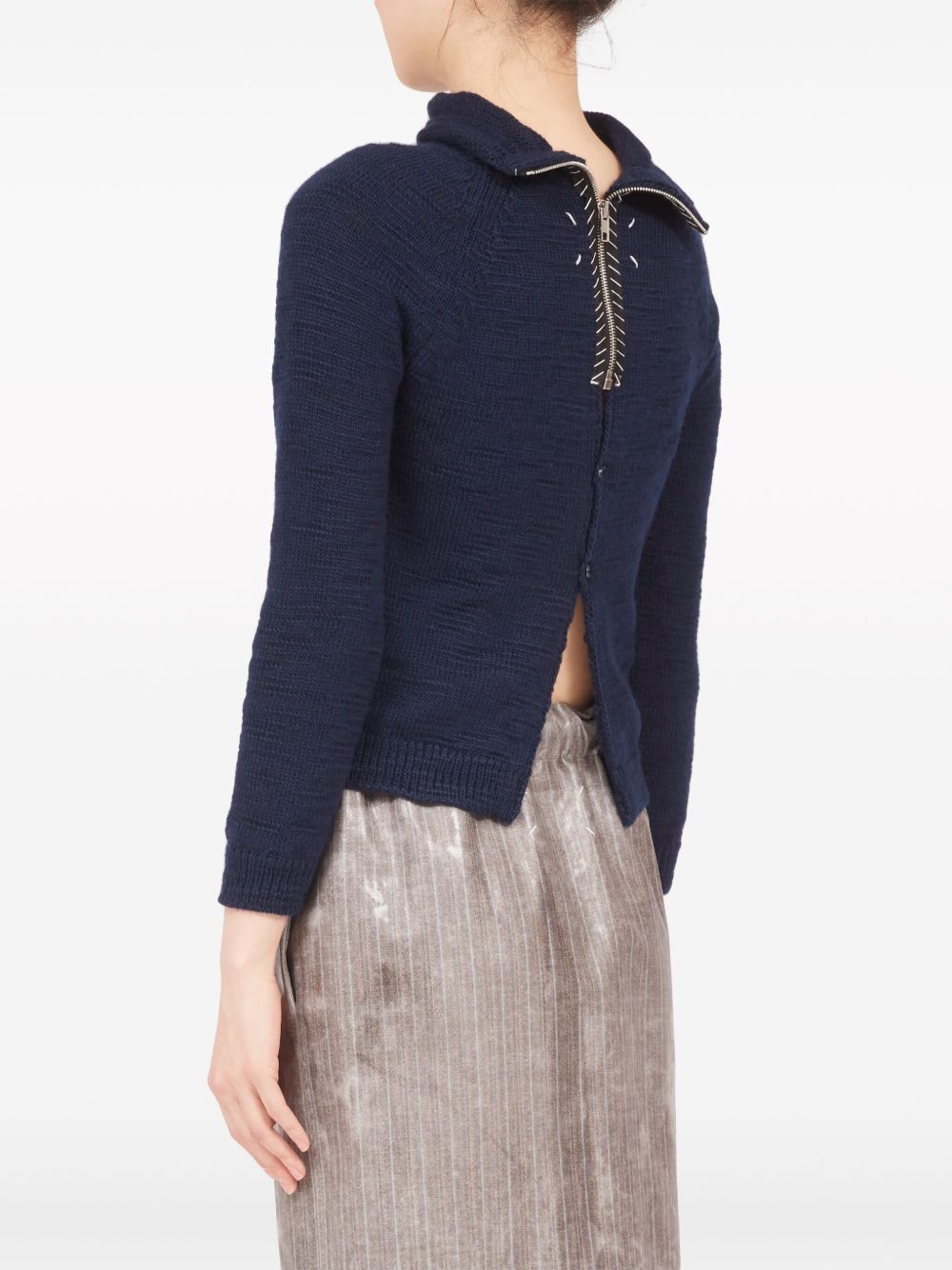 Maison Margiela zip-embellished wool jumper Women