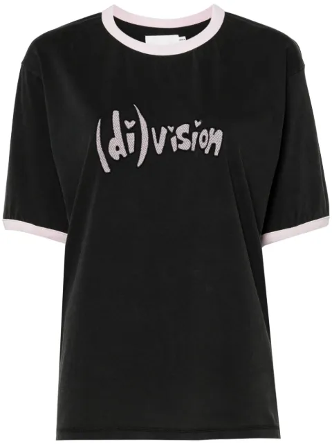 (di)vision  logo-embroidered organic cotton T-shirt