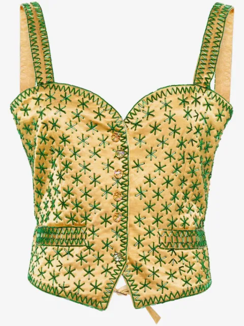 BODE embroidered-design tank top