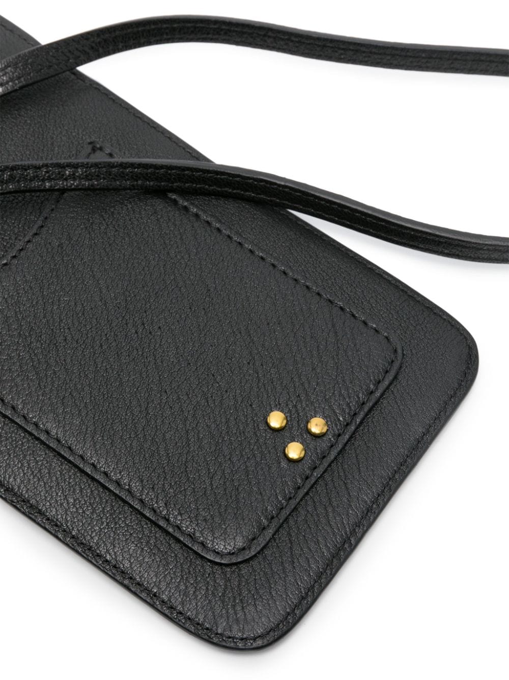 Shop Jérôme Dreyfuss Stud-detailing Leather Phone Pouch In Black