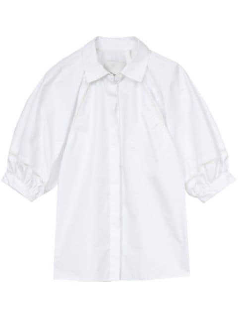 3.1 Phillip Lim ladder-stitch puff-sleeve blouse