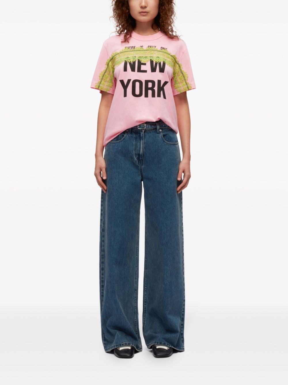 Shop 3.1 Phillip Lim / フィリップ リム There Is Only One Ny Cotton T-shirt In Pink
