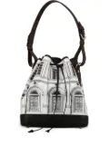 Louis Vuitton Pre-Owned Noé illustration-print bucket bag - White