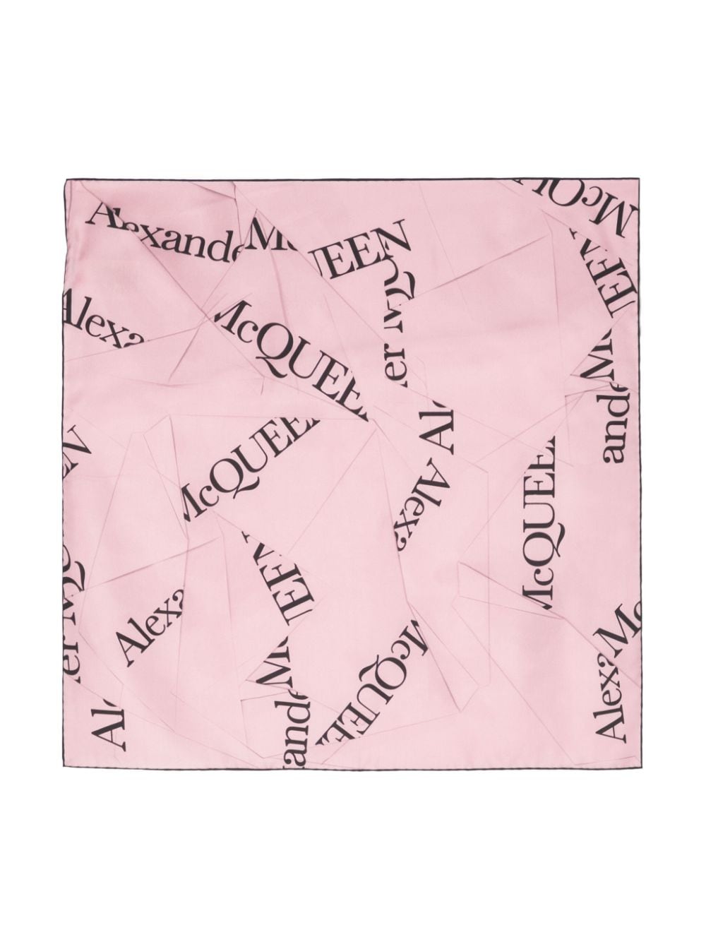 Alexander McQueen logo-jacquard silk scarf - Rosa