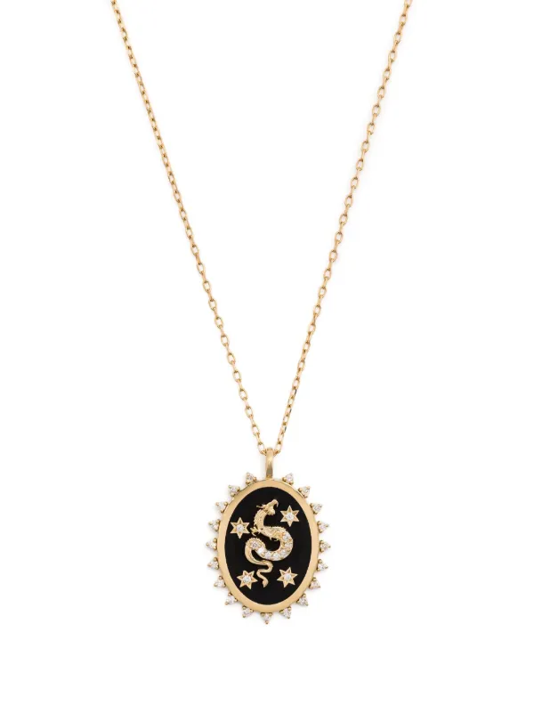 Adina Reyter 14kt Gold Dragon Ceramic And Diamond Pendant Necklace Gold FARFETCH CA