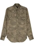 TOM FORD camouflage-print twill shirt - Green