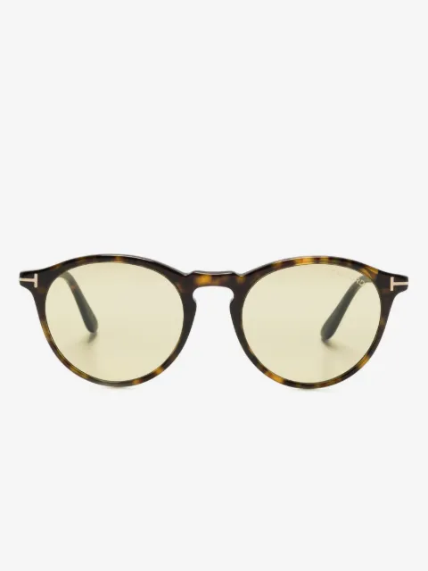 TOM FORD Eyewear Arele tortoiseshell pantos-frame sunglasses