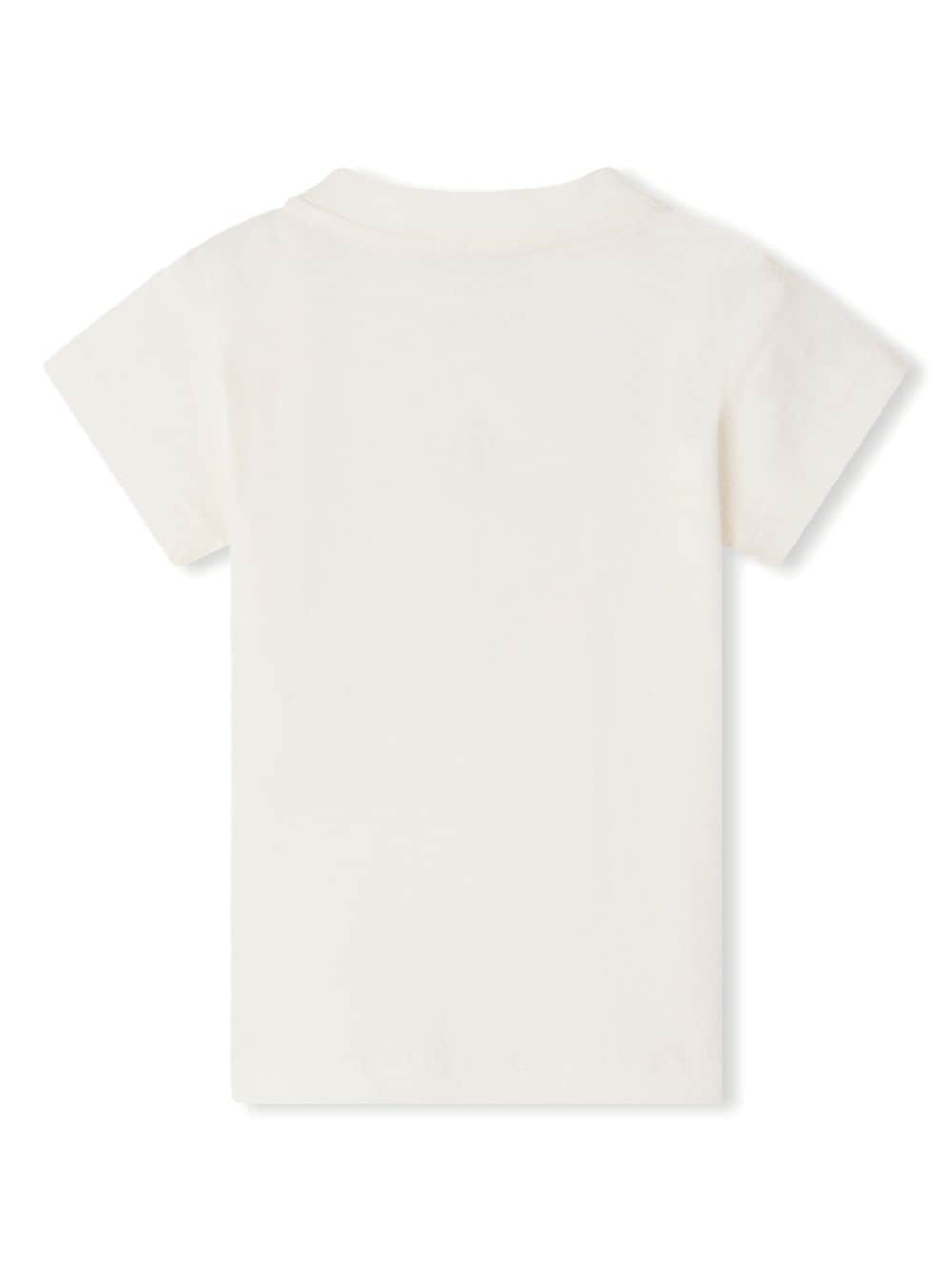 Shop Bonpoint Logo-print Cotton T-shirt In White