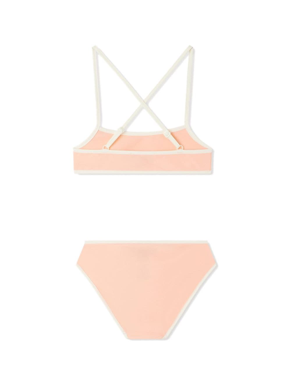 Shop Bonpoint Admirativ Contrasting-trim Bikini In Pink