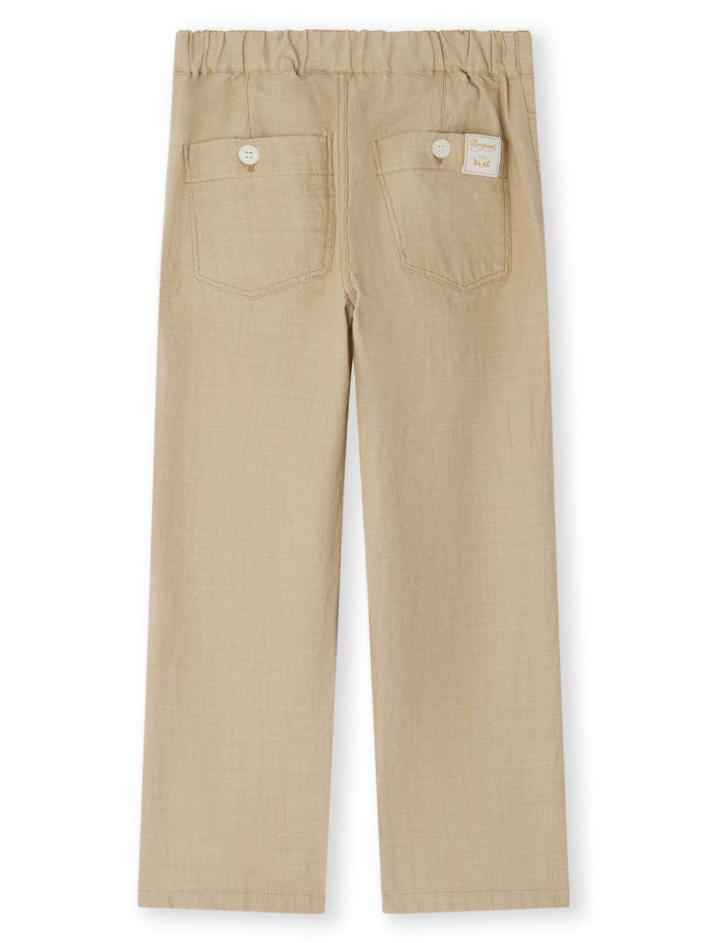 Shop Bonpoint Connel Logo-patch Trousers In Neutrals