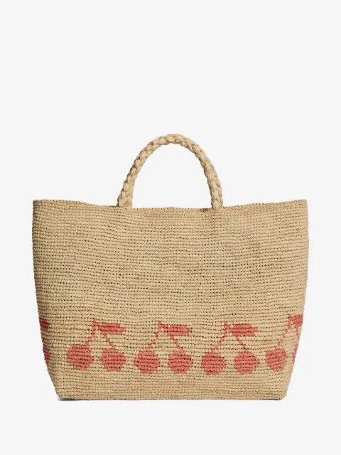 Bonpoint Fama raffia tote bag