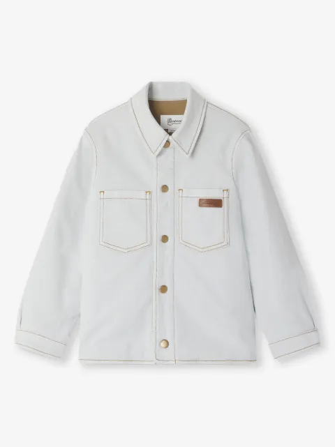 Bonpoint chemise en jean Aurele à patch logo