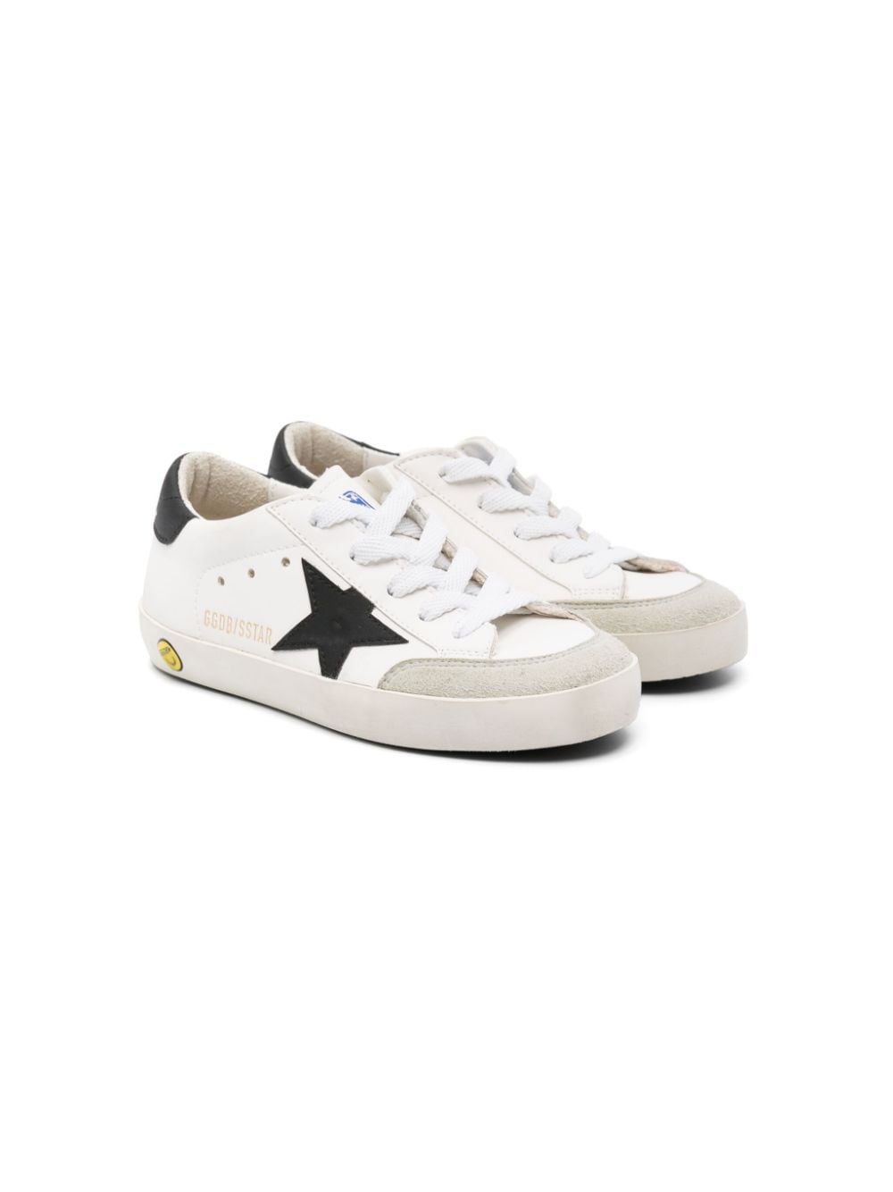 Golden Goose Kids' Super-star Penstar Leather Sneakers In White