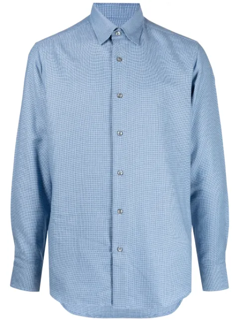 Brioni long-sleeve cotton-cashmere shirt