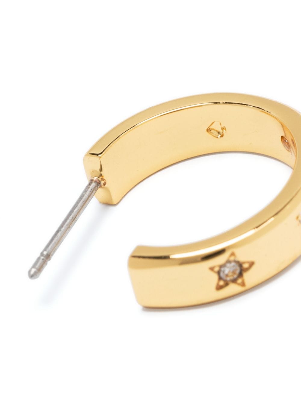 Shop Kate Spade Set In Stone Star Hoop Earrings In Gold