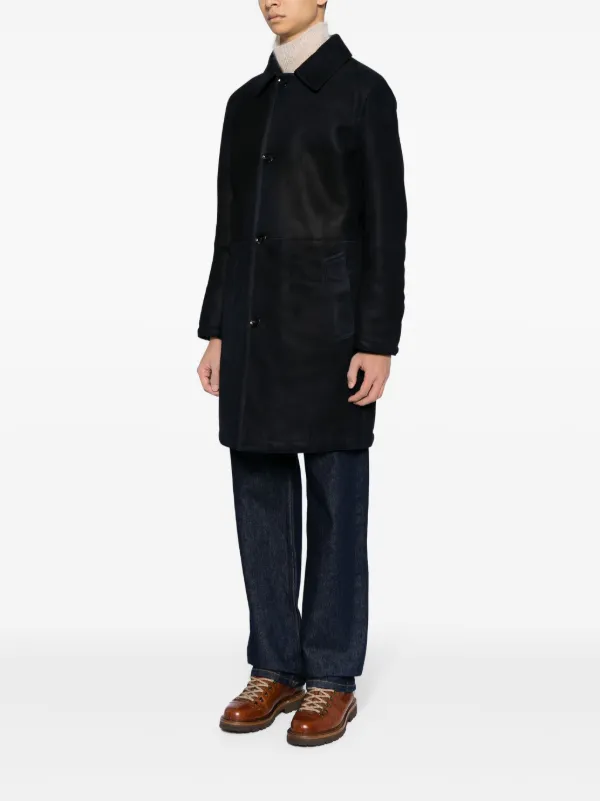 Brioni レザー シングルコート | ブラック | FARFETCH JP