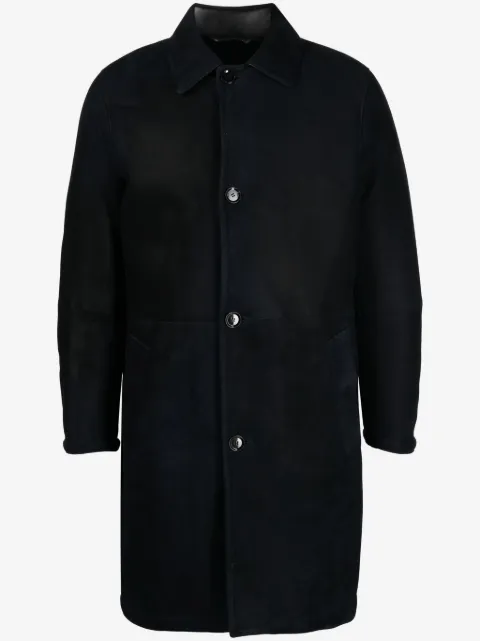 Brioni Einreihiger Ledermantel