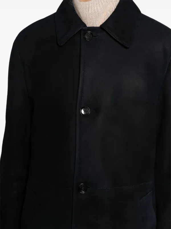 Brioni レザー シングルコート | ブラック | FARFETCH JP