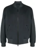 Brioni brushed-effect bomber jacket - Blue