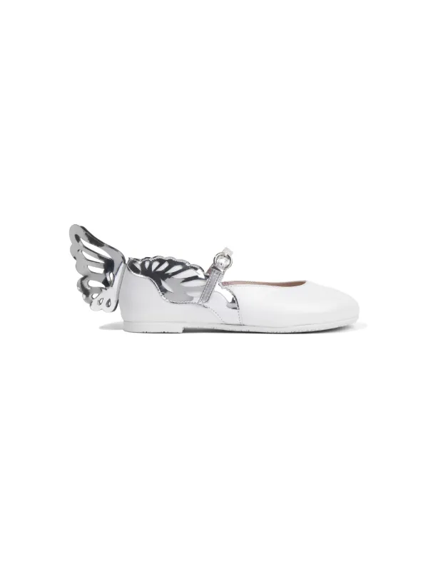 Sophia Webster Mini Heavenly Leather Ballerina Shoes White FARFETCH AU